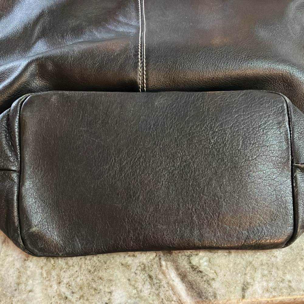 Vintage Nino Bossi Genuine Leather Hobo Shoulder Bag Black - Picture 7 of 8